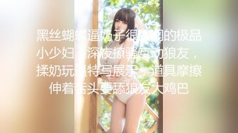 黑丝蝴蝶逼奶子很圆润的极品小少妇，深夜撩骚互动狼友，揉奶玩逼特写展示，道具摩擦伸着舌头要舔狼友大鸡巴