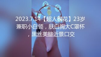 2023.7.14【超人探花】23岁兼职小白领，肤白胸大C罩杯，黑丝美腿近景口交